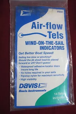 8 TOTAL Air-flow Tels Davis Instruments 950 SAIL MAIN JIB DINGHY YACHT • $7.99