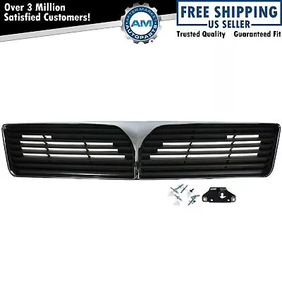 Upper Chrome & Black Front End Grill Grille For 02-03 Mitsubishi Lancer • $54.98