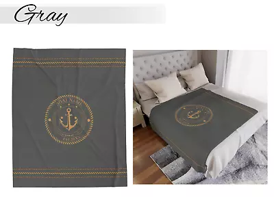 Gift For Sailor Nautical Gift  Personalized Blanket For Boat Owner Yacht Gift • £45.30