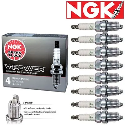 8 Pack NGK V-Power Spark Plugs 1999-2013 Chevrolet Silverado 1500 GAS FLEX • $27.99