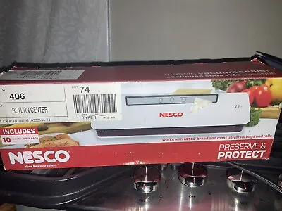 $15 • Buy NESCO VS-02 Food Starter Kit With Automatic Shut-Off And Vacuum Sealer Bags B...
