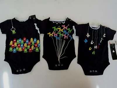 Baby Clothes Mini Shatsu One Piece Jumper Black Music 0-3 3-6 6-9 Lot NWT Infant • $34.14
