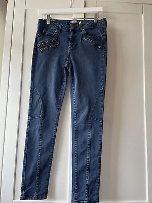 £18.99 • Buy Mint Velvet Skinny Biker Blue Jeans Size 12 R