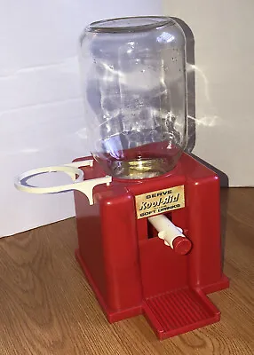 Vintage Kool-Aid Soft Drink Kooler Self Serve Drink Dispenser W/ Cup Holder Red • $28