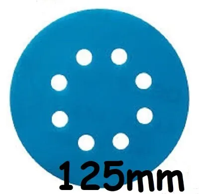 125mm Wet & Dry Sanding Discs 8 Hole 5 Inch Sandpaper 40-3000 Grit Hook & Loop • £0.99