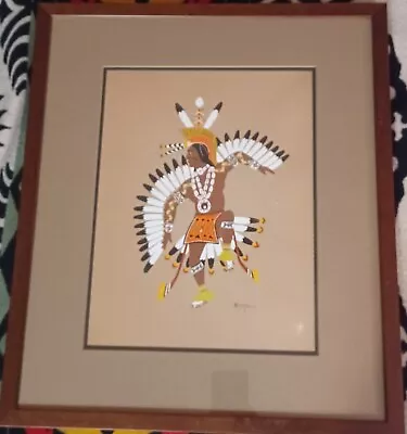 Stephen Mopope  Eagle Dance  Painting Kiowa Six Artist Stephen Mopope Lithograph • $125