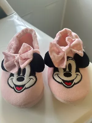 Minnie Mouse Slippers Pink Girls Size 11/12 Disney Brand • $6.99