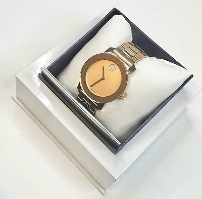 Brand New Movado Bold Women’s Glitter Dial Rose Gold Watch 3600335 • $265