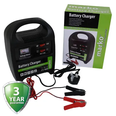 Car Battery Charger 8AMP 6V/12V Heavy Duty Van Compact Vehicle Portable Electric • £29.99