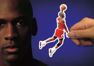 Michael Jordan Vinyl Sticker Decal Chicago Bulls Basketball Car Truck Window MJ3 • $3.50