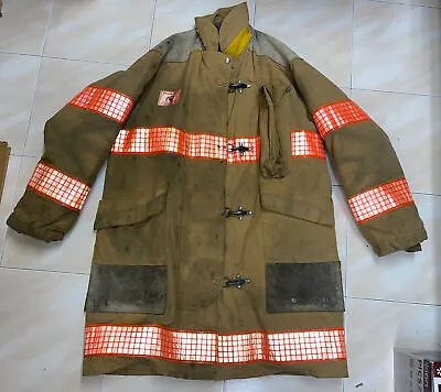 Morning Pride Firefighter EMS Turnout Coat TAN Bunker Jacket  Sz 42 • $249.99