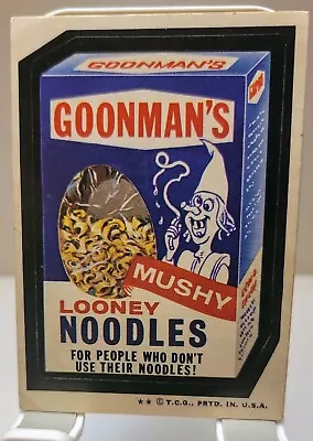 1974 Topps Wacky Packages Goonman's Looney Noodles Series 6 • $5