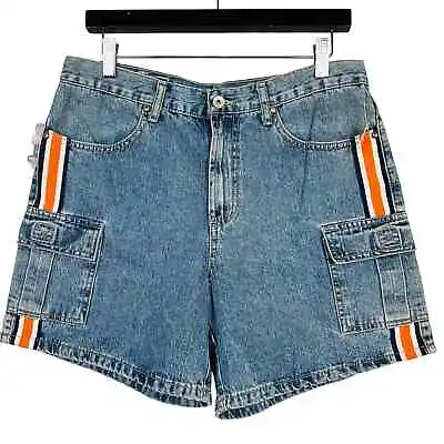 NEW! Z Cavarricci Jean Shorts Deadstock Stripe Side - 26 • $42