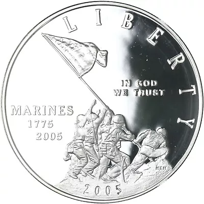 2005 P Marine Corps 230th Anniversary Proof Commem 90% Silver Dollar US Coin • $81.26