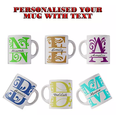 Personalised Initial Mug Name / Letter Tea Coffee Cup Birthday / Mother Day Gift • £8.99