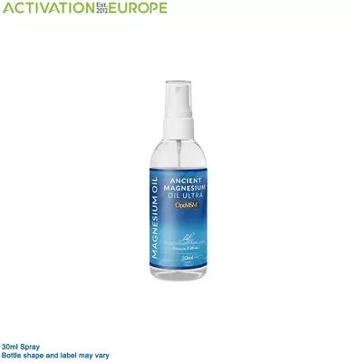 £8 • Buy Ancient Minerals Magnesium Oil ULTRA With OptiMSM, 30ml Spray Bottle.