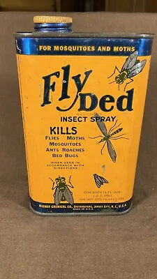 Vintage Insect Spray Tin Can Fly Mosquito Bugs Graphics Movie Prop Midway Chemic • $29.95