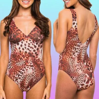 Kiniki Tan Through Swimsuit Swimming Costume Kariba Plunge Uk Size 6 8 10 12 • £19.50