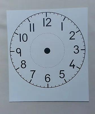 Clock Face (Plastic Clock Face For Writing On With Dry Wipe Pen) Diameter 165mm • £3.65