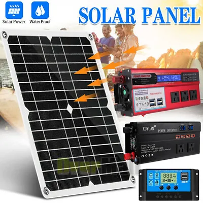 6000W Inverter Solar Panel Monocrystalline PV Power For Home RV Marine Car Kits • $62.57
