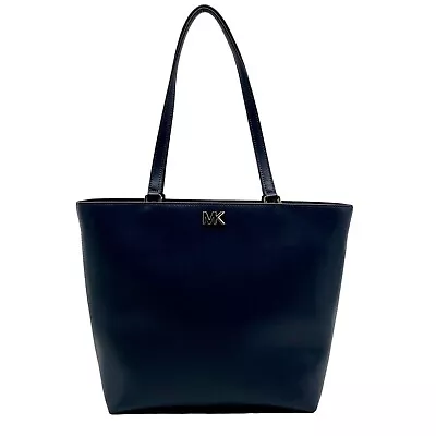 Michael Kors Medium Admiral Blue Leather Mott Tote Bag • $175