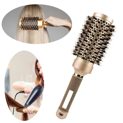 Comb For Women Boar Bristle Round Hair Brush For Styling Curling Blow Dry • £7.59