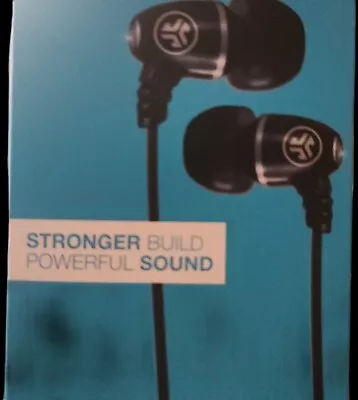 JLab Metal Rugged Earbud Headphones In Line Microphone Black Genuine Alloy • $18.70