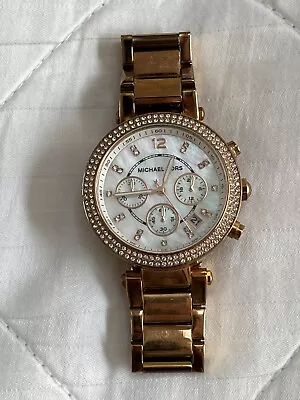 Michael Kors Rose Gold Watch For Women-Chronograph • $50