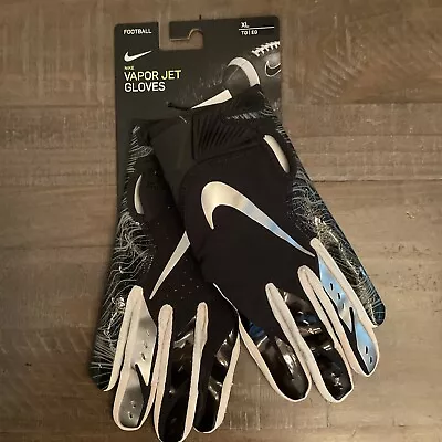 Nike Vapor Jet 5.0 Football Gloves - XL - Men's Black/Grey - Wide Receiver Grip • $39.99