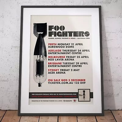 FOO FIGHTERS 2008 Large Tour Promo Poster Australian National Tour Mint Cond • $65