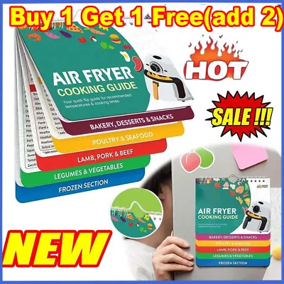 Air Fryer Cheat Sheet Magnets Cooking Guide Booklet Cooking Times Chart Set~New • $6.99
