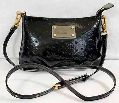 Marc By Marc Jacobs Womens Black Embossed Leather Crossbody Strap Bag NWT • $79.98