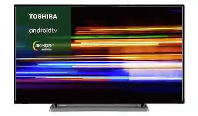 Toshiba 43  Inch 43UA3D63DB Smart 4K UHD HDR LED Freeview TV • £329