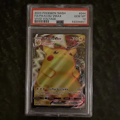 $45 • Buy Pikachu VMAX 044/185 - Vivid Voltage FULL ART Pokemon Card - PSA 10 GEM MINT