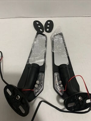 $39.99 • Buy Rear View Mirrors W/ LED Turn Signal For 2019-23 Kawasaki ZX-10R ZX6R ZX-636 - 2