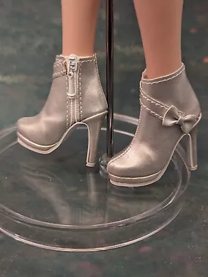 Silver High Heel Ankle Boots For Ellowyne Wilde Doll • $25