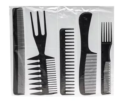 5 X Salon Stylist Hairdressing Comb Set Wide Tooth Detangler Parting Shower Comb • £2.89