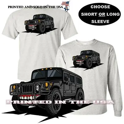 Hummer Military H1 Off Road Vehicle Monster Hot Rod Cartoon Car Art T Shirt  • $22.95