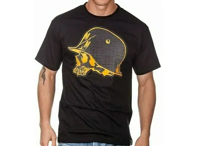 Metal Mulisha GRIP Black Yellow Grey Textured Graphic S/S Regular Men's T-Shirt • $19.99