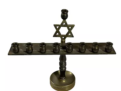 Vintage Menorah Made On New York's Lower East Side Start Of David • $59.99