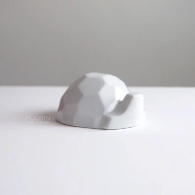 $45 • Buy Vintage Naaman Israel White Porcelain Modern Cubist Turtle Figurine