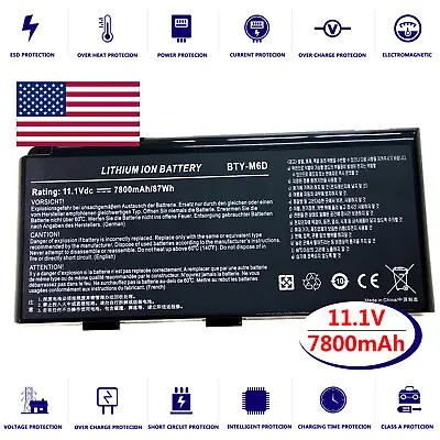 Battery For MSI 2OLWS-683US GT70 0NG GT70 0NH GT70 2OC GT70 2OK GT683DXR • $25.92