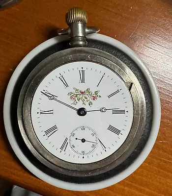 1899 Waltham Grade No 820 15J 18S Pocketwatch With Hand Painted Flowers On Dial • $150