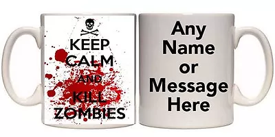 KEEP CALM AND KILL ZOMBIES MUG & COASTER (K5) 11oz - 15oz GIFT • £8.99