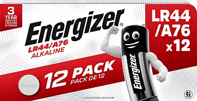 12 X Energizer Lr44/a76 1.5v Akaline Batteries Ag13 Cell Button Battery V13ga • £5.99