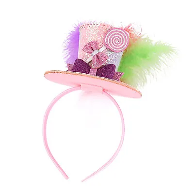 Mini Top Hat Headband Fascinator Feather Top Hat Wedding Headwearfor Women Gift • $9.49