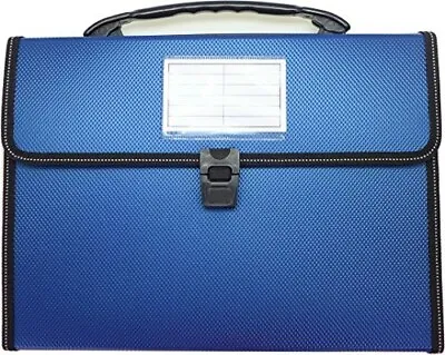 $8.99 • Buy Cypress Lane Expanding File Folders With Handle, 13 Pockets, Letter Size (Blue)