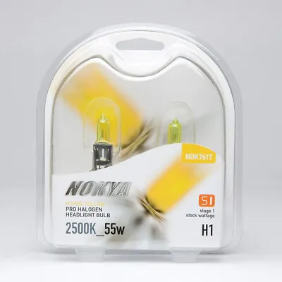 Nokya H1 Hyper Yellow S1 Headlight Fog Light Halogen Light Bulb 1 Pair NOK7617 • $15.99