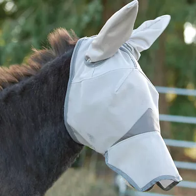 Cashel Fly Mask Standard Yearling Long Covers Nose With Ears Mule Sun Protection • $35.99