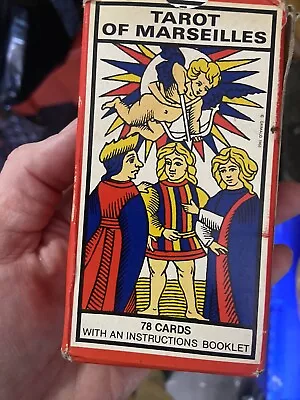 Vintage GRIMAUD FORTUNE TELLER TAROT OF MARSEILLES 78 CARDS/Booklet • $25